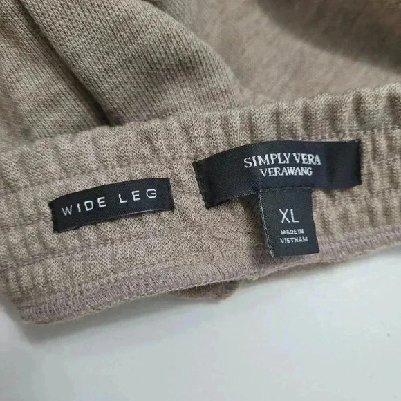 NWT. Simply Vera Vera Wang Women's Wide Leg Sweat Pants XL 19CT - Picture 5 of 9